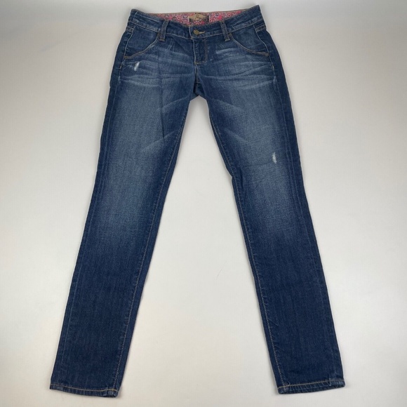 Paige Women's Size 26 Skinny Straight Leg Jeans Stretch Double Back Pocket - Picture 1 of 9